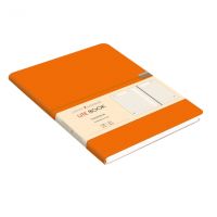 Ежедневник недатированный "Lite book" А5 136 л 70 г, искус. кожа, Оранжевый