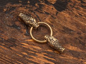 Фурнитура для браслета Концевики Змеи малые, бронза