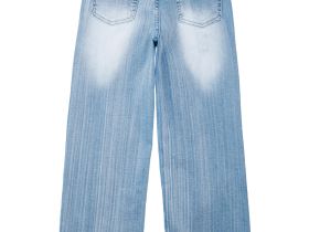 Брюки текстильные джинсовые для девочек