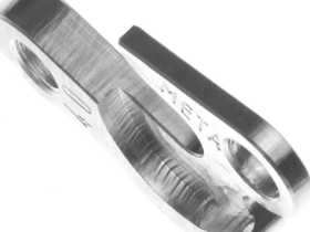 Держатель заднего переключателя "петух" Meta №40 фрезерованный (серебристый)