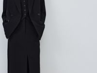 Прямая юбка макси, Черный