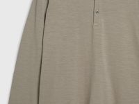 Лонгслив с воротником хенли, Бежевый