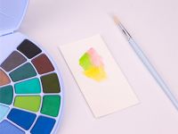 Набор акварели HIMI 38 цветов, голубой