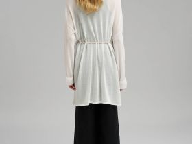 Свободный кардиган с тонким поясом