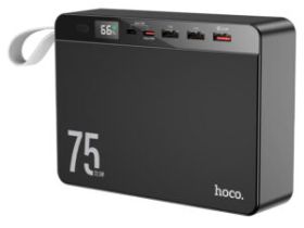 Универсальный внешний аккумулятор Hoco J94 75000mAh USBx3/ Micro USB/ Type-C (черный)