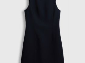 Платье мини без рукавов, Черный