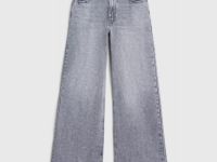 Ультраширокие джинсы с высокой посадкой, Серый