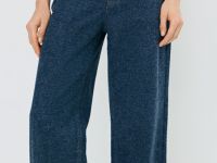 Широкие джинсы с мягкой фактурой, Синий