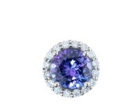 Подвеска из белого золота с танзанитом и бриллиантами э4742пд03210411