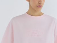 Футболка оверсайз с вышивкой, Розовый