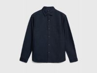 Джинсовая рубашка на пуговицах, Синий