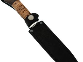 Нож Пескарь, сталь 65х13, рукоять береста/венге