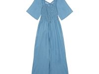 Комбинезон текстильный джинсовый для девочек