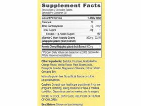 Catalo Naturals, Жевательный витамин C, апельсин и ананас, 100 мг, 60 жевательных таблеток