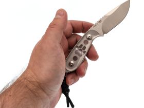 Туристический нож Kizer Buddy satin сталь AEB-L, рукоять Acrylic