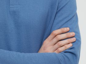 Поло с длинным рукавом из хлопка