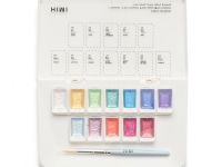 Набор акварели HIMI "Металлик", 12 цветов, оттенки JEWELRY