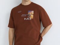 Футболка из хлопка с фотопринтом, Оранжевый