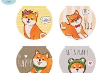 Закладки магнитные для книг MESHU "Cute dog" 4шт, 45*185 мм