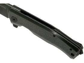 Складной нож LionSteel MT01B BW, сталь M390, рукоять Black titanium