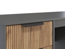 Письменный стол Леванте-1 158x60 Графитовый/Черный