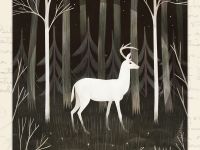 Открытка Дворникова А. "Белый олень"