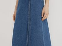 Джинсовая макси-юбка, Синий
