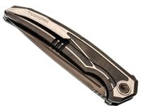 Складной нож TUOTOWN Espada DLC, сталь Tmax, рукоять Grey Crystal Ti/Chaotic Gold CF