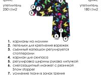 Комплект текстильный с полиуретановым покрытием для девочек: куртка, полукомбинезон