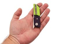 Складной нож Maxace Capsule-2, сталь 10CR15COMOV, рукоять G10, фиолетовый/зеленый