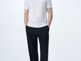 Поло с воротником-стойкой, Белый