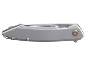 Нож складной Ruike P831S-SA, сталь 14C28N, рукоять сталь, серый