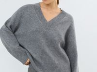 Джемпер из мягкой пряжи с шерстью, Серый