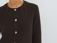 Укороченный кардиган, Коричневый