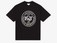 Мужская Футболка Lacoste из плотного хлопка с принтом