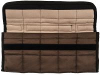 Сумка для 10 ножей с замком KTB, коричневая