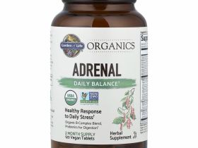 Garden of Life, MyKind Organics, средство для надпочечников, ежедневный баланс, 120 веганских таблеток