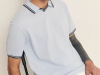 Поло из трикотажа пике с контрастной отделкой