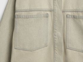 Джинсовая куртка-рубашка, Бежевый