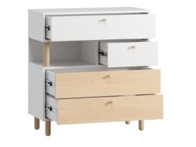 Комод Дикинс 85x92 Береза/Белый
