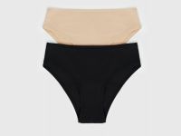 Классические трусы-брифы, 2 шт., Черный