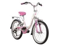 Детский велосипед Novatrack Butterfly 20 6.V, год 2022, цвет Белый-Фиолетовый