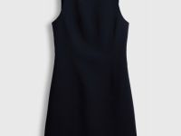 Платье мини без рукавов, Черный