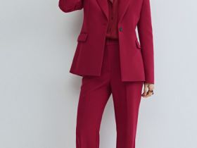 Расклёшенные брюки, Красный