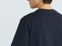 Футболка из плотного хлопка с текстовым принтом, Синий