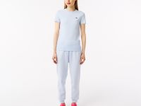Женская хлопковая футболка Lacoste классического приталенного кроя