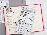 Наклейки бумажные для ежедневников MESHU "Strict lines", европодвес