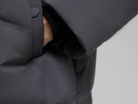 Удлиненный пуховик с натуральным пухом и термостежкой