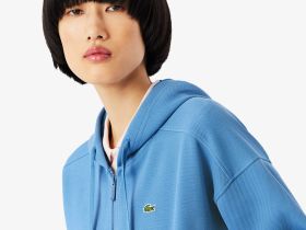 Женский эластичный свитшот Lacoste из смеси органического хлопка