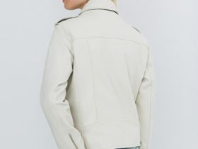 Куртка-косуха из искусственной кожи, Бежевый